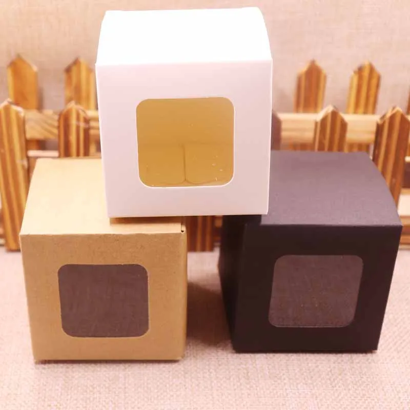 50 шт. 2018 бикини сделай сам Черная бумажная оконная коробка 7x7x7 см Подарочное