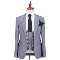 new arrival one button groomsmen peak lapel groom tuxedos men suits weddingprom best man blazer jacketpantsvesttiea138