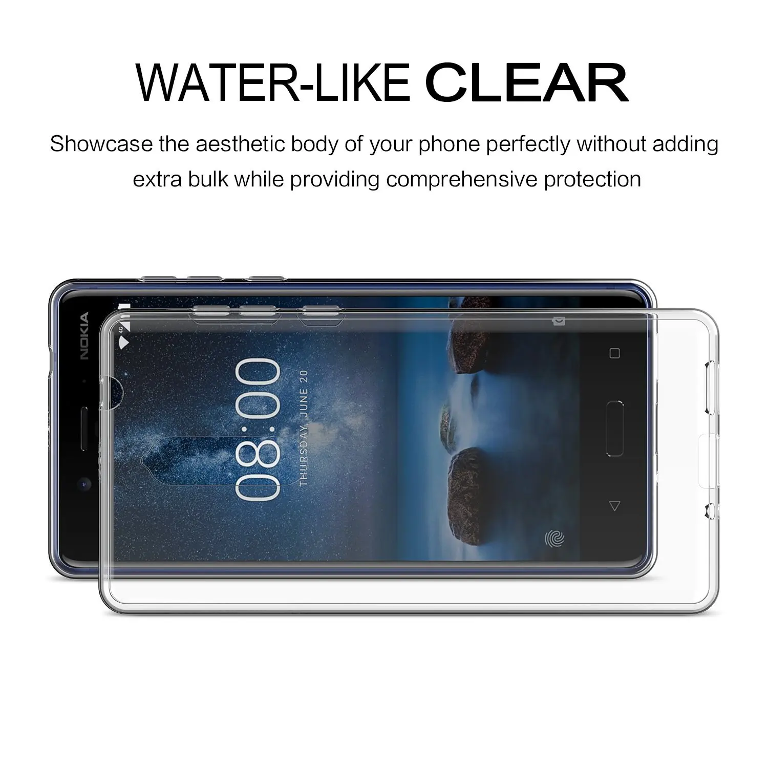 Чехол TELEYAGO для Nokia прозрачный мягкий силиконовый чехол из ТПУ 8/7 Plus/7/6(2018)/6(2017)/5/3/2/1