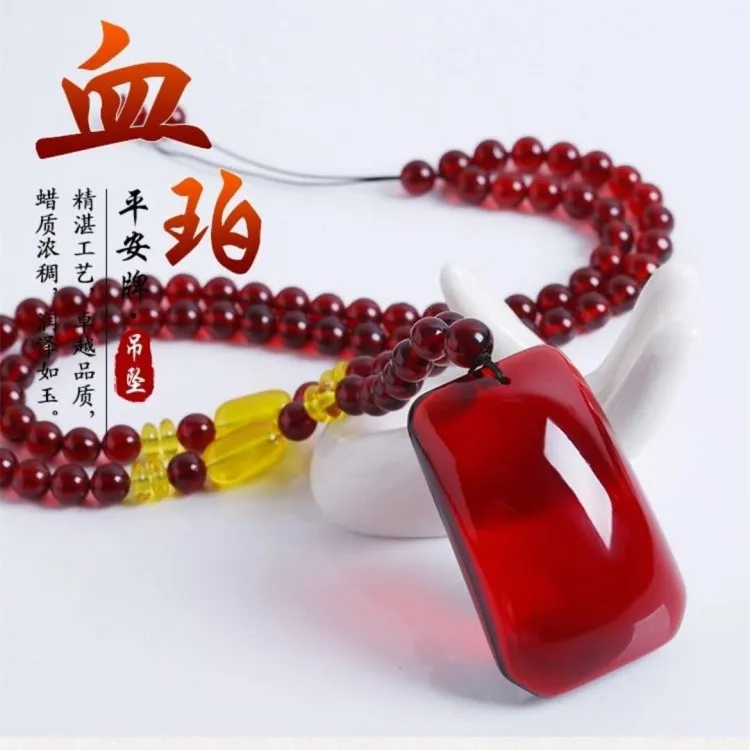 High Amber Floation Brine Beeswax Beads Necklace Fashion Pendant Bijoux Wrisband For Woman Gifts Drop Shipping | Украшения и