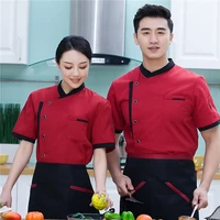 chef uniforms short sleeved breathable men and women pastry roasters uniforms summer kitchen chef uniforms short sleeves