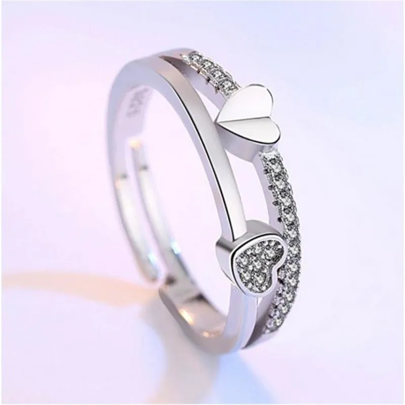 Трендовые кольца с серебряным покрытием для девочек вечерние аксессуары