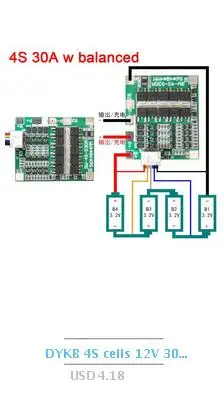 DYKB 2S~ 24S 2A eBike Bluetooth литиевая батарея активный баланс BMS Li-Ion Lipo Lifepo4 балансировочная Защитная плата 4S 7S 10S 16S