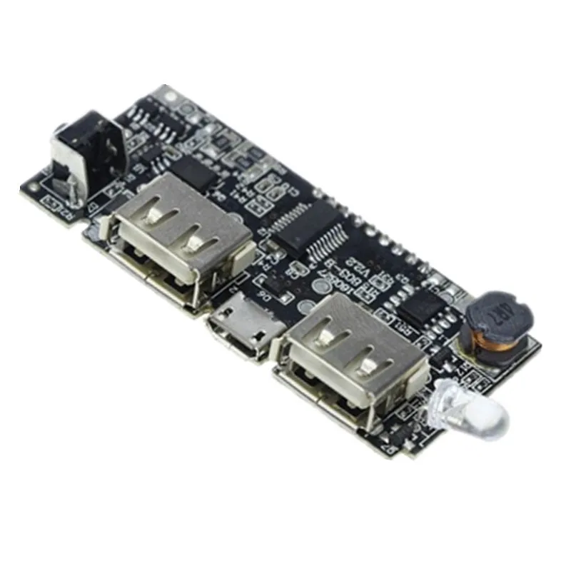 Автоматическая защита! Двойной USB 18650 Батарея Зарядное устройство PCB Мощность модуль 5V 1A 2.1A мобильный Мощность банка для телефона DIY светодиодный ЖК-дисплей модуль
