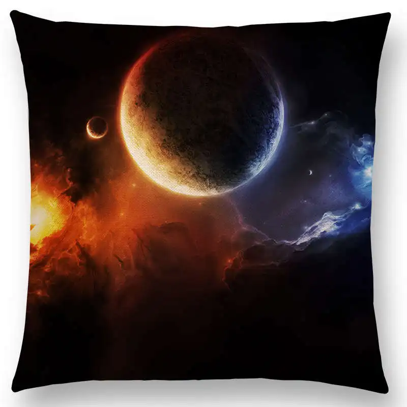 Hot Sale Mysterious Universe Vast Outer Space Beautiful Planets Gorgeous Radiance Cushion Cover Car Decor Sofa Throw Pillow Case | Дом и сад