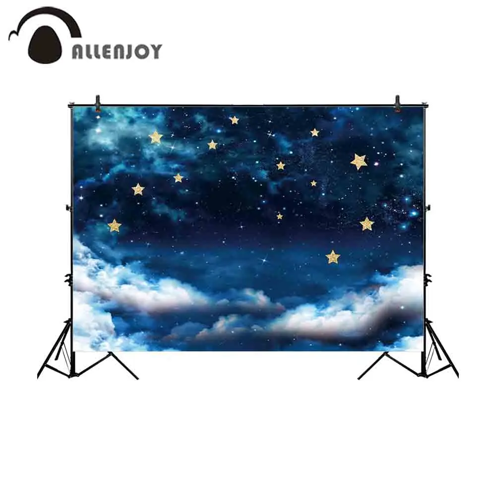 Allenjoy фон для фотосъемки ночное звездное небо золотые звезды облачный Фотофон с