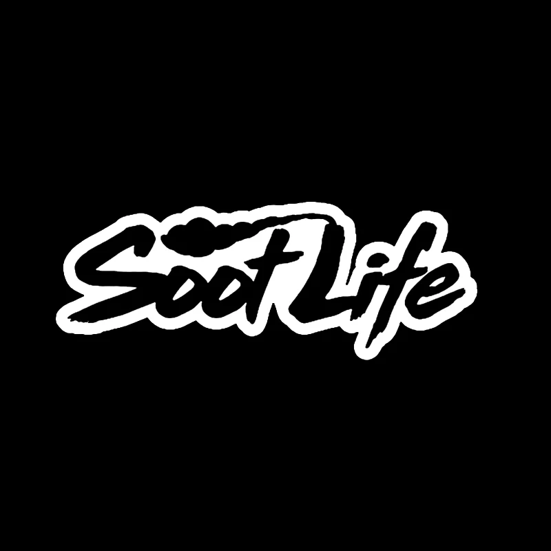 Виниловая наклейка SOOT LIFE в рулоне с углем для грузовика Powerstroke Turbo Diesel
