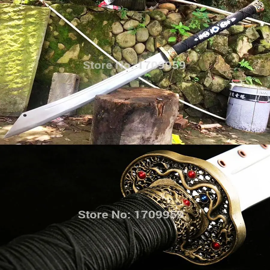 Китайский Меч KungFu Broadsword Катана ушу да дао острый высокий клинок из марганцевой