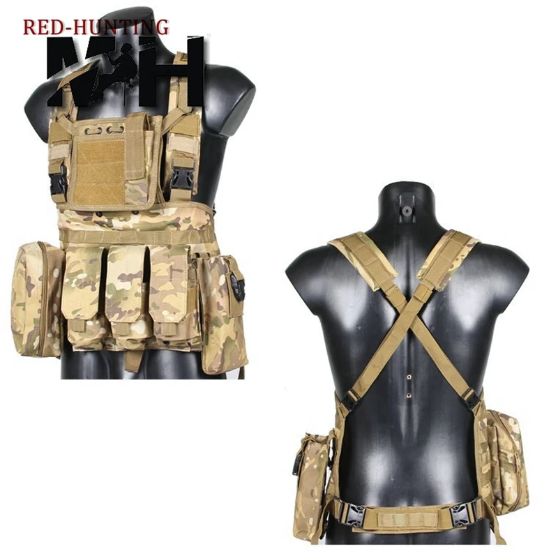 USMC Тактический боевой Molle rrrv нагрудный ремень для пейнтбола страйкбол жилет с