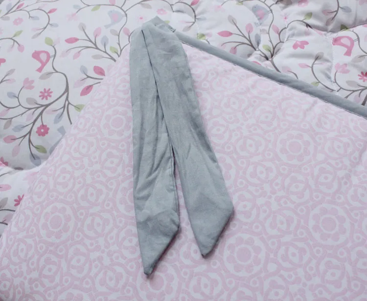 Хлопковый детский бампер с вышивкой 7 шт. детская кроватка Комплект постельного