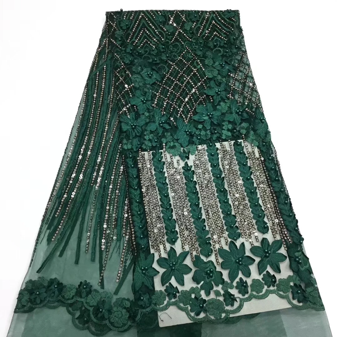 5yards Fancy lace embroidery design mesh fabric nigerian net dp | Дом и сад