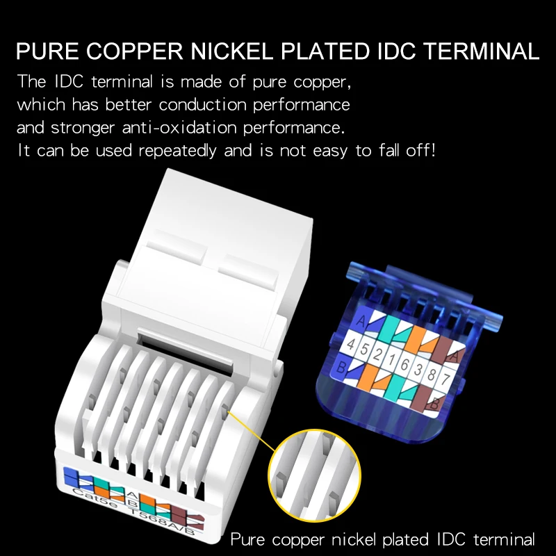Модуль установки CNCOB Cat5e без инструментов сетевой модуль cat5e rj45 розетка с