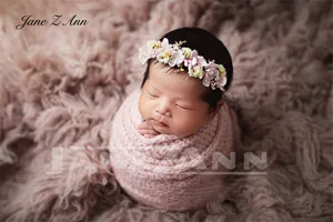 Головной убор Jane Z-Ann, весенний головной убор с настоящими цветами, реквизит для фотосъемки новорожденных, аксессуары для студийной съемки