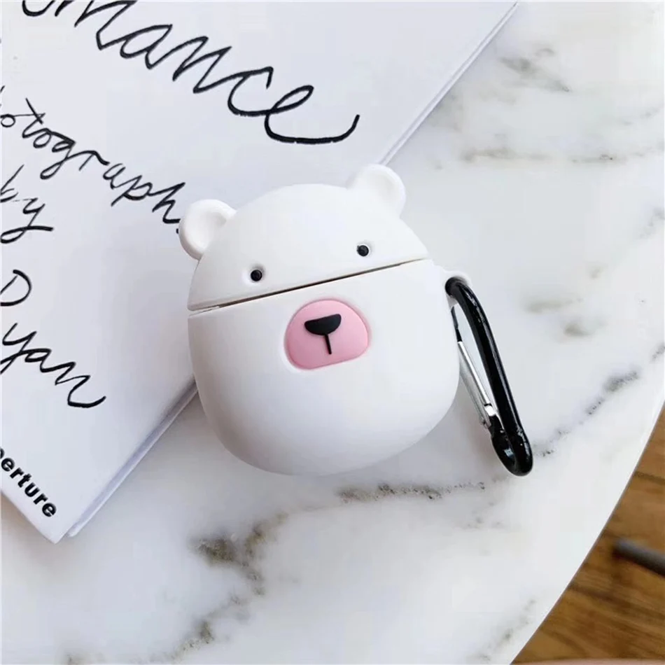 297 Чехол для AirPods с изображением мультяшного медведя, собаки, чехол s для Apple Airpods 2, чехол, Милые силиконовые аксессуары для наушников, чехлы для наушников, чехлы для Air pods - Цвет: 297