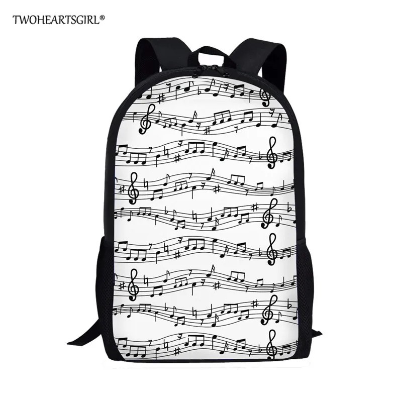 L3124C Twoheartsgirl школьные сумки для девочек-подростков, рюкзак для путешествий с музыкальными нотами, женская сумка для девочек, дропшиппинг, mochila feminina - Цвет: L3124C