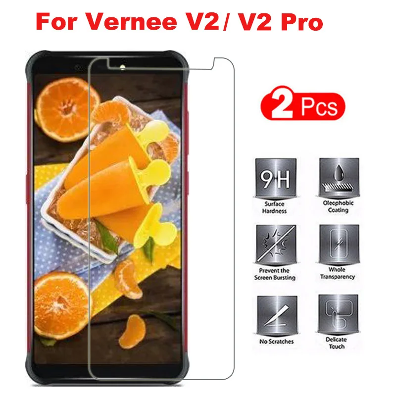 Защитное стекло Vernee v2 pro 2 шт. закаленное для экрана v2/ V2 9H Защитная пленка телефона