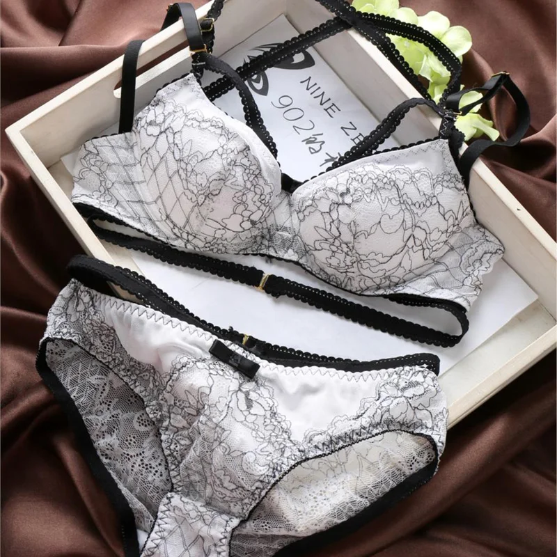 Розовый и белый цвет 2017 модный кружевной бюстгальтер с вышивкой красивый на