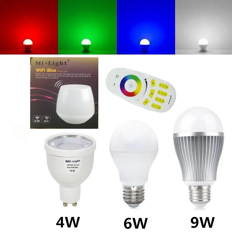 Светодиодный светильник с регулируемой яркостью 2 4 ГГц Wi Fi контроллер GU10 E27 Вт 6 9