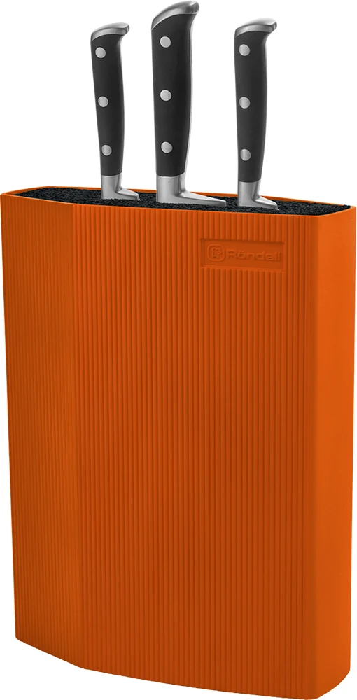 Подставка для ножей Rondell Orange RD-470(Подставка изготовлена из ABS-пластика с внешним