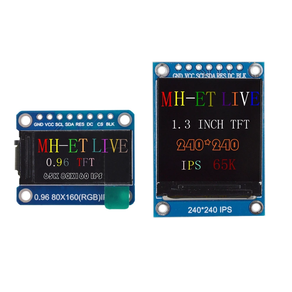 MH ET LIVE IPS 0 96 дюйма 8PIN 1 3 7PIN SPI HD 65K полноцветный TFT ЖК модуль ST7735 ST7789 привод 80*160 240*24 с