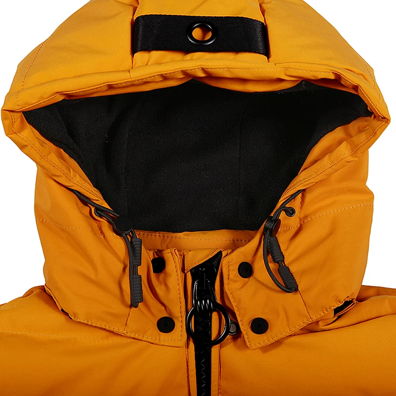 GLO-STORY Men's 2018 Winter Thick Warm Padded Hooded Jackets Coats Man Fleece Liner Streetwear Parkas with Big Zipper MMA-6692 | Мужская