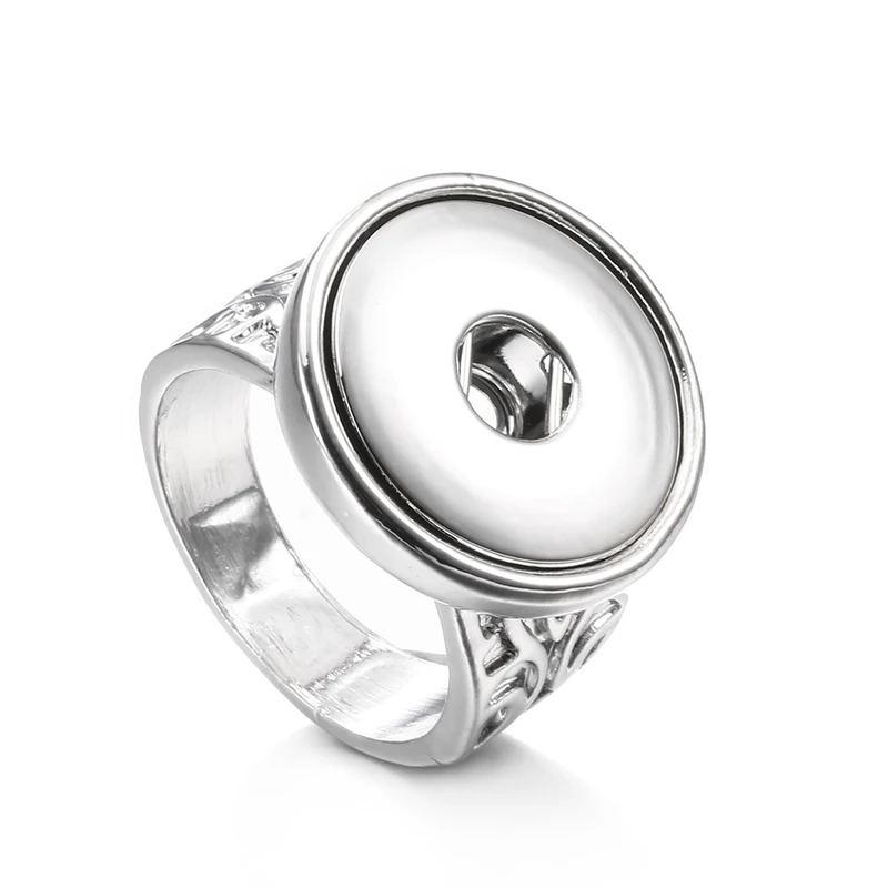3 Styles 18MM Snap Jewelry Rings Adjustable Vintage Metal Flower 18mm Buttons 4 Sizes | Украшения и аксессуары