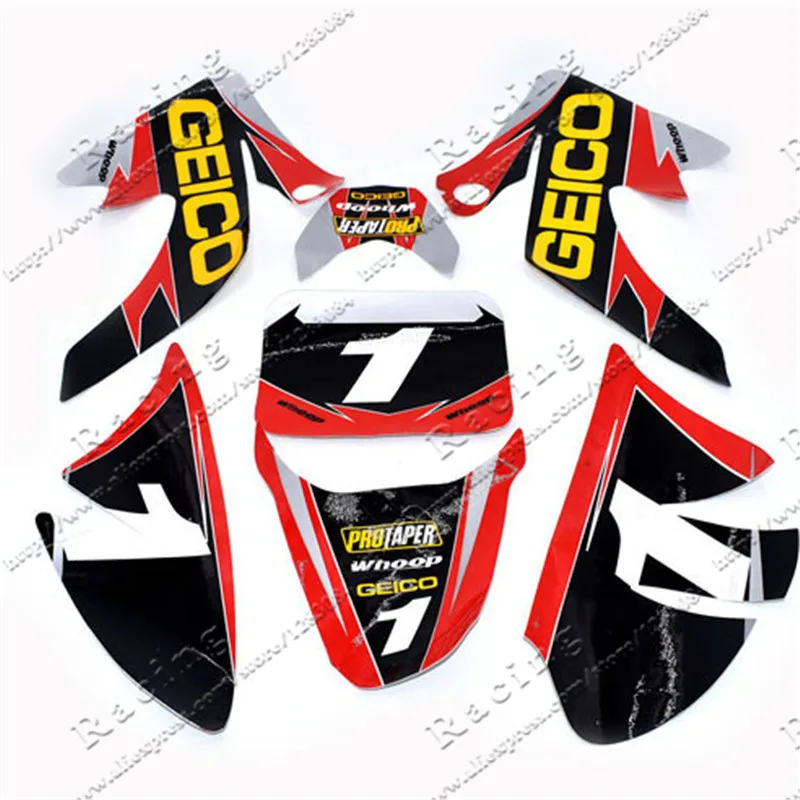 Черные красные белые наклейки 3M графические Наклейки для CRF 50 SSR XR50 Kayo KR110 YY70