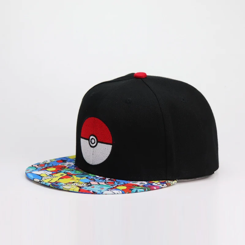 Кепка для косплея Pokemon Go в стиле хип-хоп мужская и женская аниме-шляпа плоская