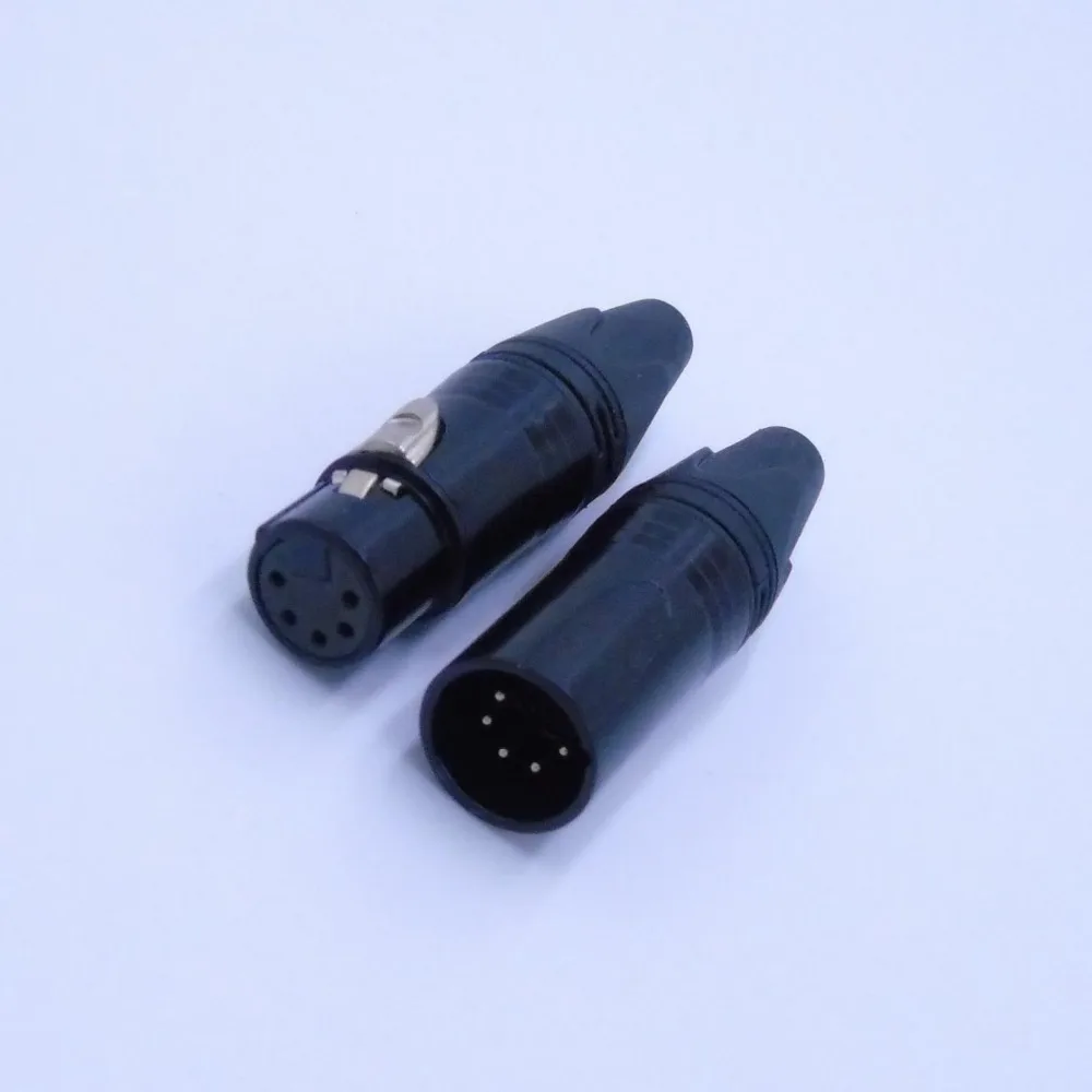 Высокое качество 100 шт/партия xlr 5pin разъем аудио разъем микрофон штекер с 50 шт NC5MXX и 50 шт NC5FXX 5pin позолоченный