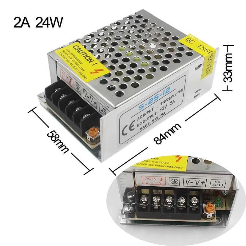 DC12V Питание Светодиодный драйвер Трансформатор 1.25A 2A 3A 5A 6.5A 10A 15A 20A 25A 30A 33A адаптер переключатель для светодиодный полосы лампа светильник