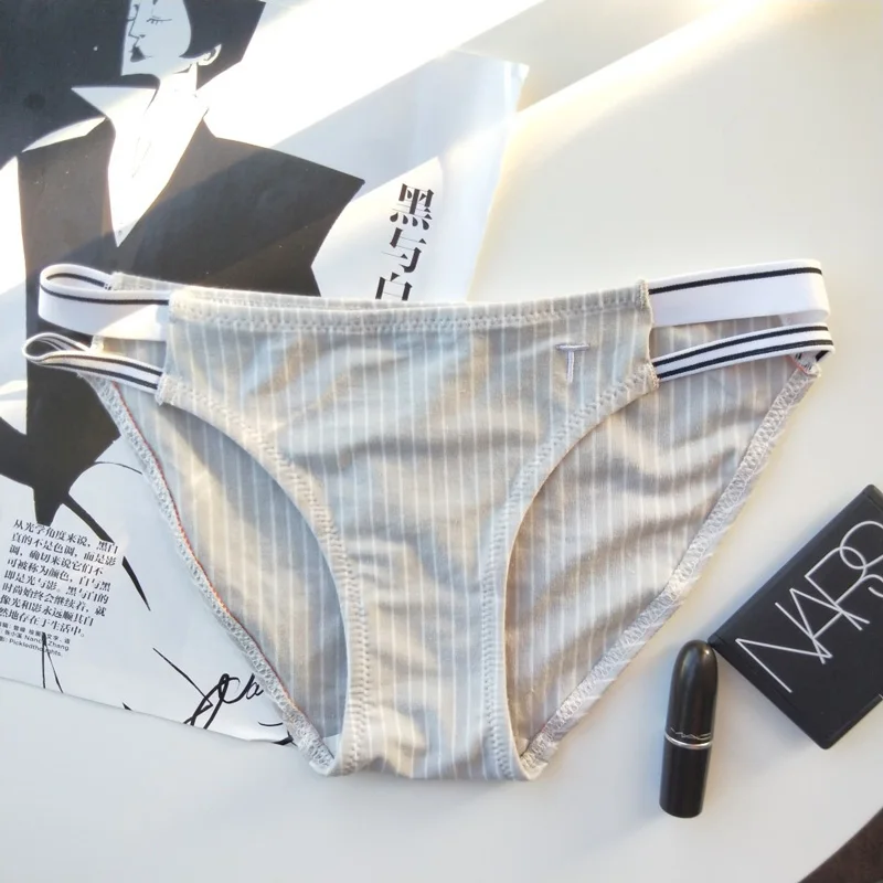 gray SP& CITY, спортивный стиль, классическое Полосатое женское нижнее белье, модные хлопковые бесшовные трусы, женские мягкие сексуальные трусики, женское нижнее белье - Цвет: gray