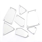 Оптовая продажа! 100 штпартия Популярные Акриловые зеркальные пришивные стразы с отверстиями с плоской задней блестящей пришитой камнями для украшения платья