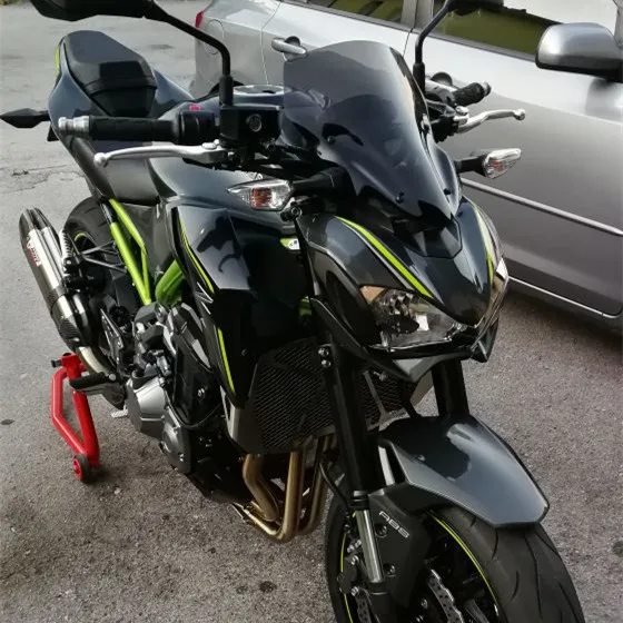 Мотоцикл двойной пузырь ветрового стекла экран для Kawasaki Z900 Z 900 ZR900 черный Иридий дыма 17 18 19