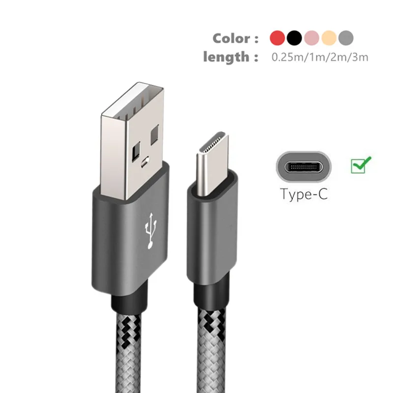 USB Type C кабель для быстрой зарядки 3 м Huawei Honor V20 Motorola G7 G6 Plus Moto Z X4 2017 Z2 Play Z|Кабели