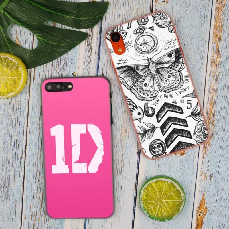 Гарри One Direction в виде татуировки ID стилей горячая мода прозрачный жесткий чехол