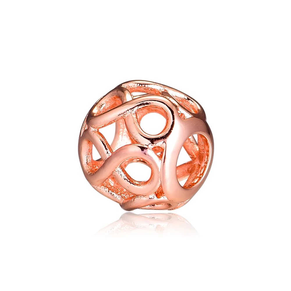 Подходит для браслетов Pandora Infinite Rose Beads 100% 925 пробы ювелирные изделия из серебра