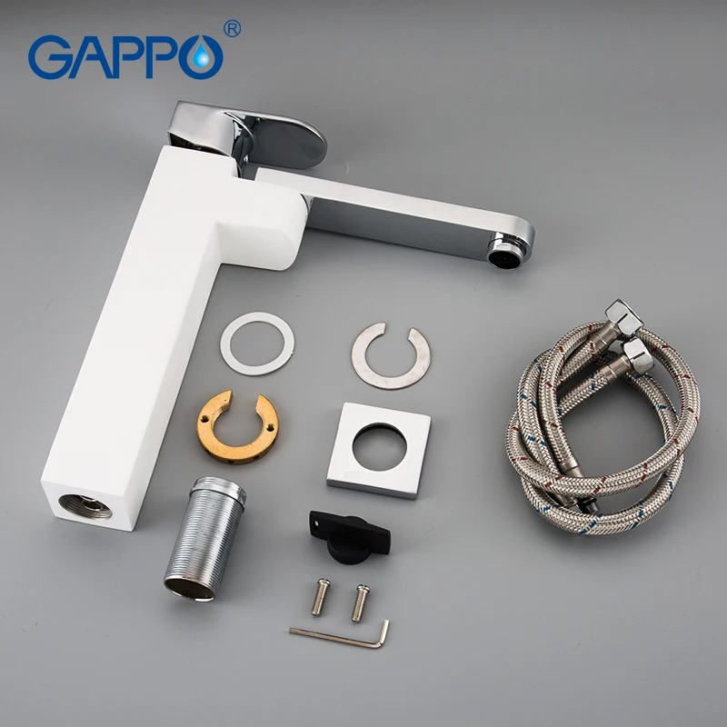 GAPPO смеситель для раковины белый высокий ванной комнаты водопад смесители