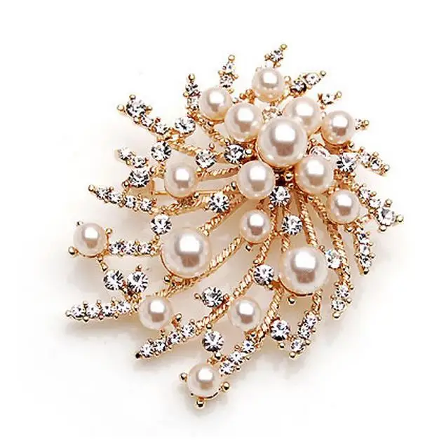 Жемчужная Цветочная Брошь Новая булавка цепь. Пряжка для шарфа кольцо корсаж|chain