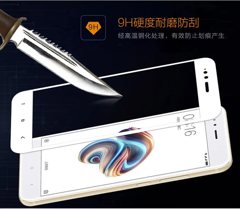 Закаленное стекло mocolo 2.5D с закругленными краями, полное покрытие для xiaomi mi 5X mi 5X, Защитная пленка для экрана для xiaomi mi A1 mi A1, стеклянная бухта