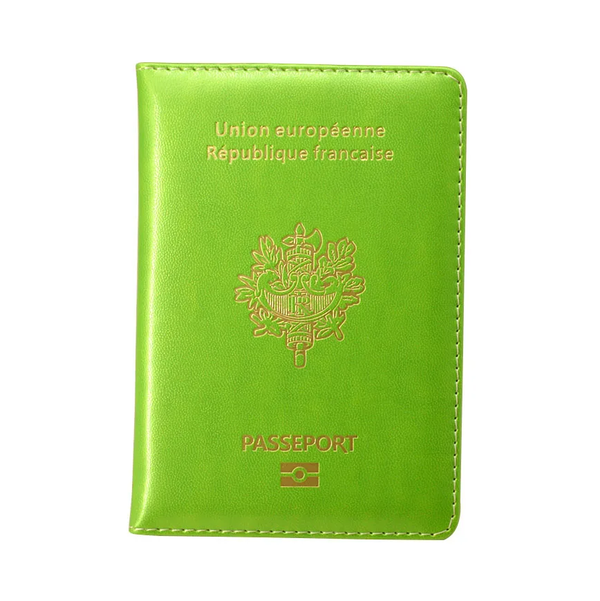 Милая Обложка для паспорта, Франция, оригинальное издание, Passeport обложки для девочек, Pasport etui passeport Франция - Цвет: Зеленый