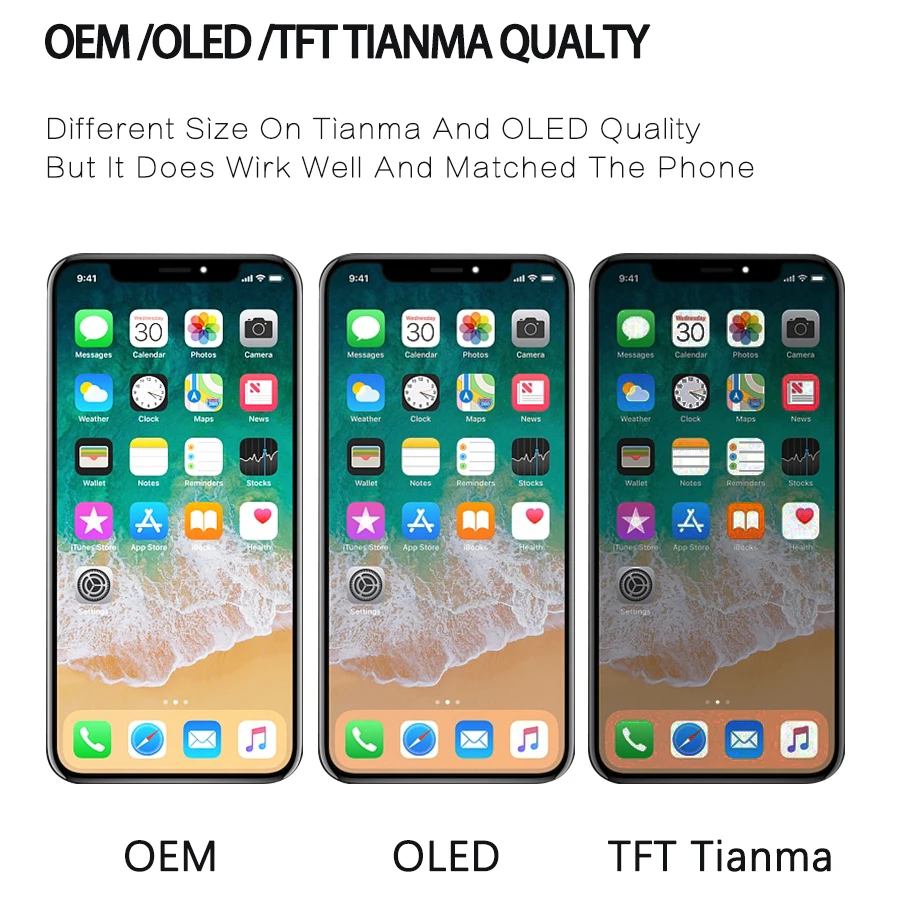 3D сенсорный OEM AMOLED ЖК-дисплей для iPhone XS XR X ЖК-экран дигитайзер сборка запасные части X XS Max телефон lcd s