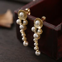 the spot hot style qinghuan plain stylist hand made in taiwan snails are natural pearl ear 925 sterling silver needle