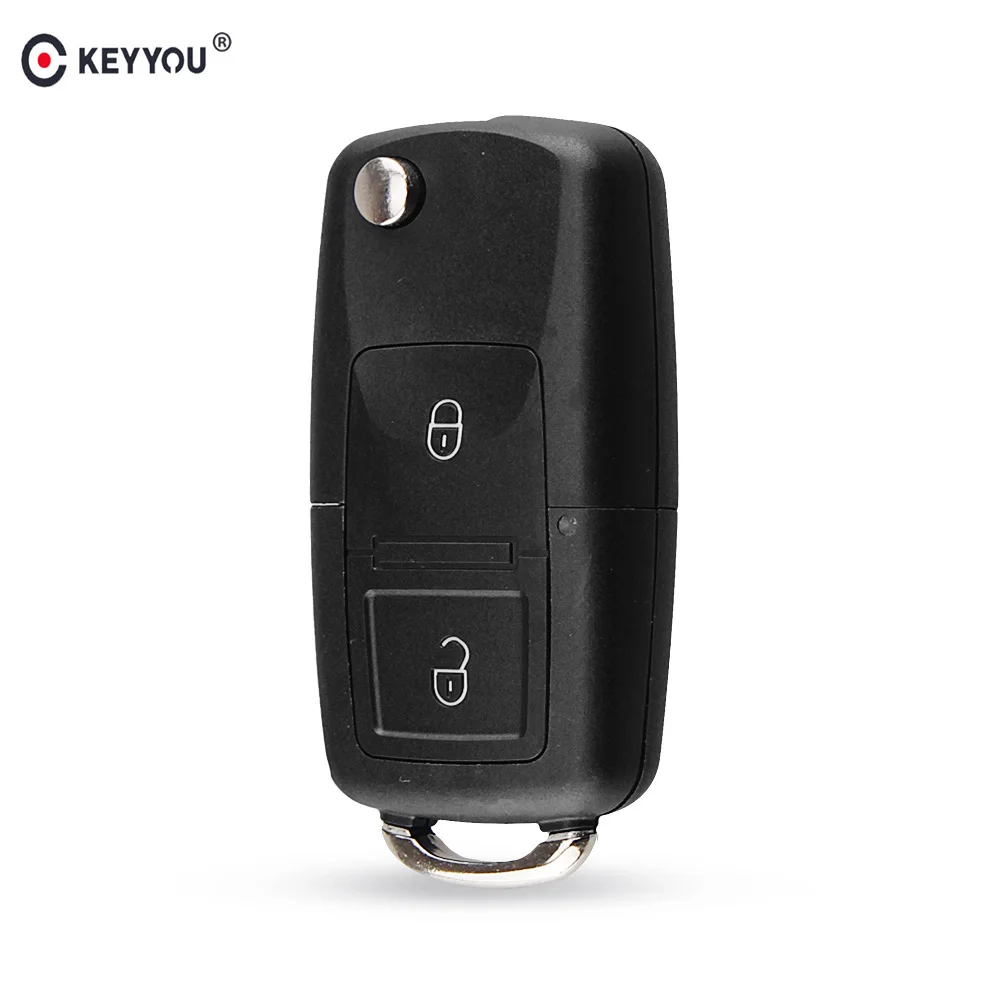 Складной флип чехол KEYYOU на 2 кнопки для Vw VOLKSWAGEN Golf 4 5 Passat b5 b6 polo MK4 Seat Altea Ibiza|Ключ от