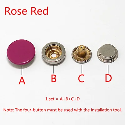 Meetee 30sets 12/15/17/20mm Pure Copper Sanp Button Down Jacket Invisible Button DIY Clothing Sewing Scrapbooking Accessories