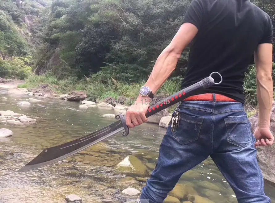 Новый анти японская война Broadsword черный управляемый стальной клинок острый