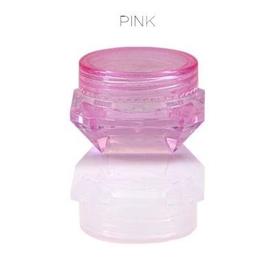pink 2 г/3г/5 г банка для крема Алмазная форма для дизайна ногтей бутылка для крема пустой косметический контейнер для теней для век Крем Канистра Образец PS пластиковая коробка - Цвет: pink