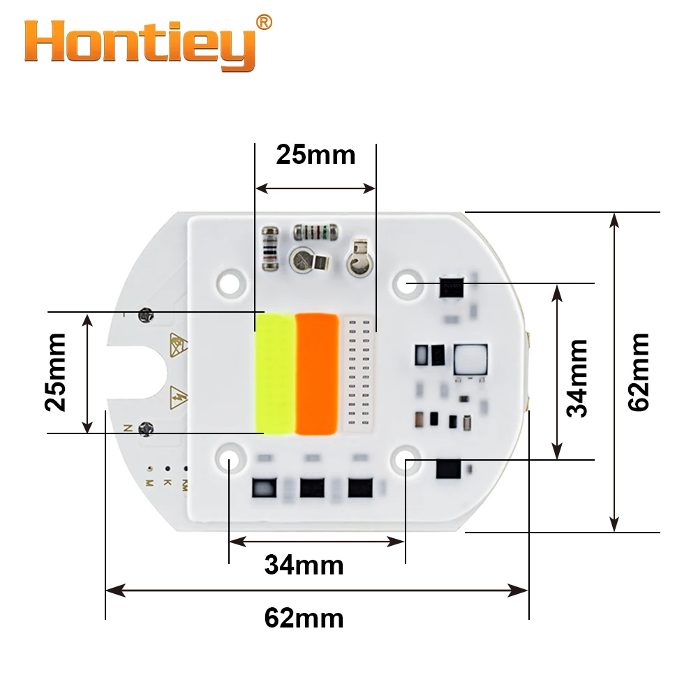 Hontiey светодиодный RGB чип COB 30 Вт AC220 в интеллектуальный IC прожектор без драйвера