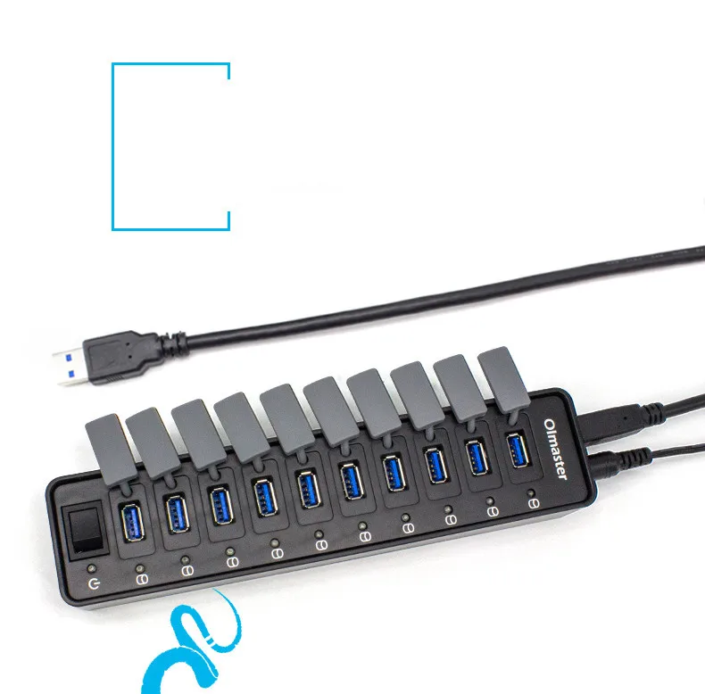 USB 3 0 10 портов концентратора с зарядкой и несколькими разделители для ноутбуков