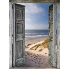 Алмазная вышивка дверь в пейзаж, 5D Набор для вышивки крестиком, мозаичная картина, наклейка на стену, Свадебный декор F670