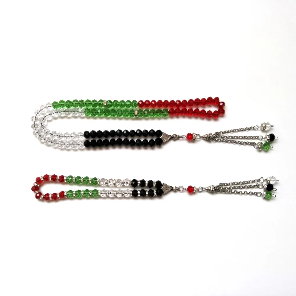 Молитвенные Бусы Tasbih с арабским флагом 33 tesbih мусульманская машина для дома и